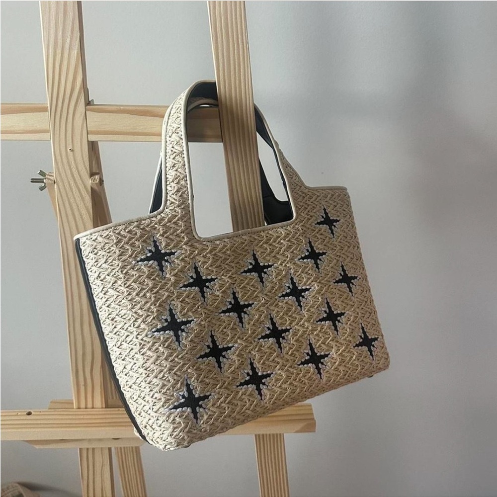 Stylish Black and Tan Tote Bag